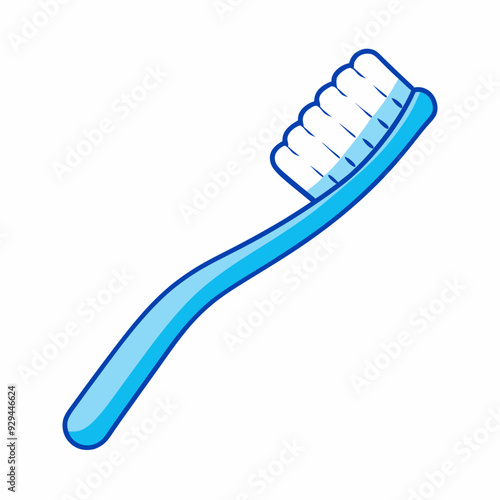 Blue toothbrush stock illustration