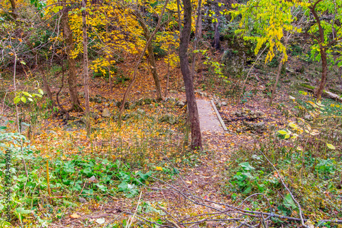 Indian Village Canyon in Autumn, Duranceau Park, Columbus, Ohio photo