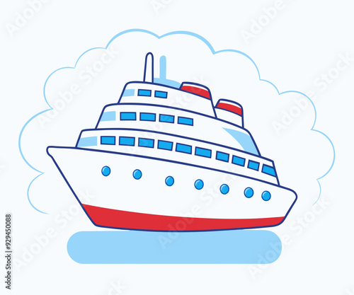 Cruise ship icon stock illustration