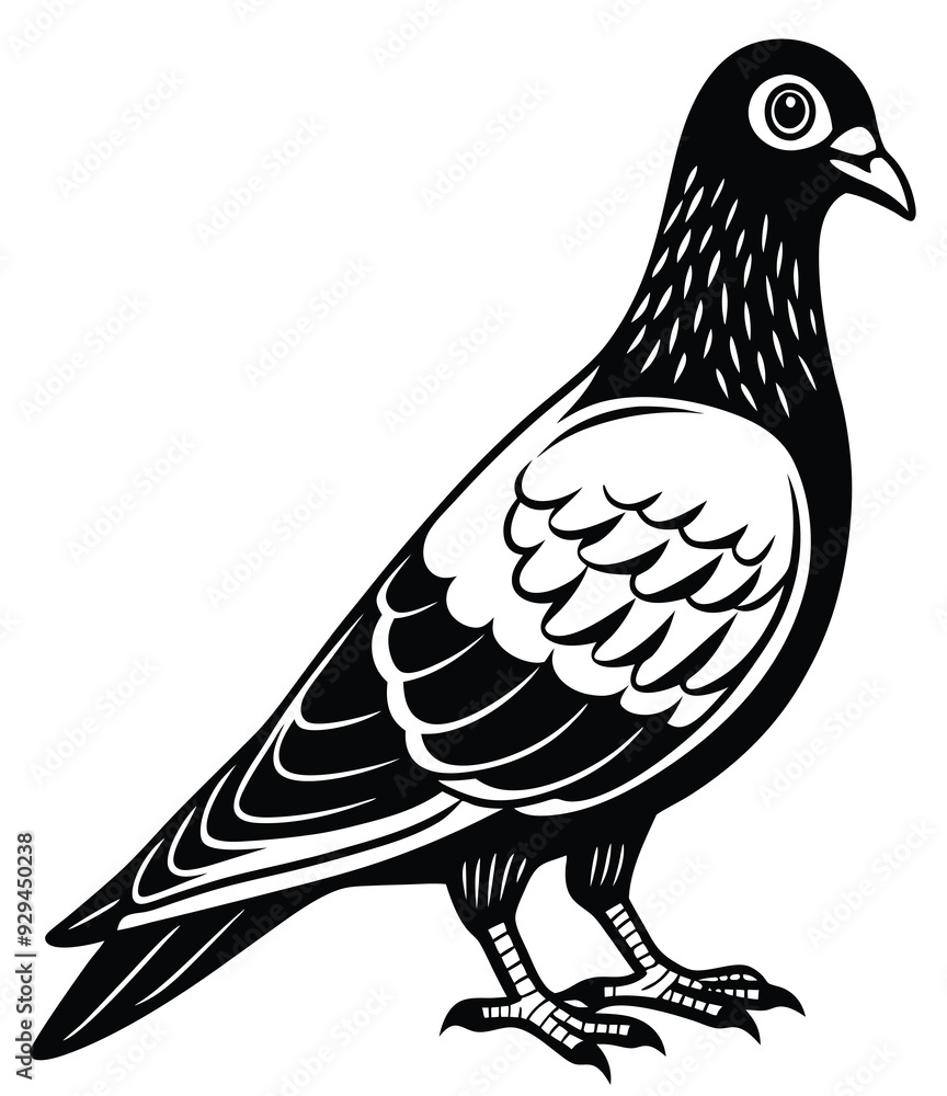 Fototapeta premium Bird Illustration, silhouette, vector