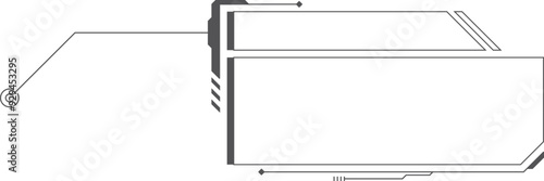 Futuristic callout. Digital text frame. Cyber border