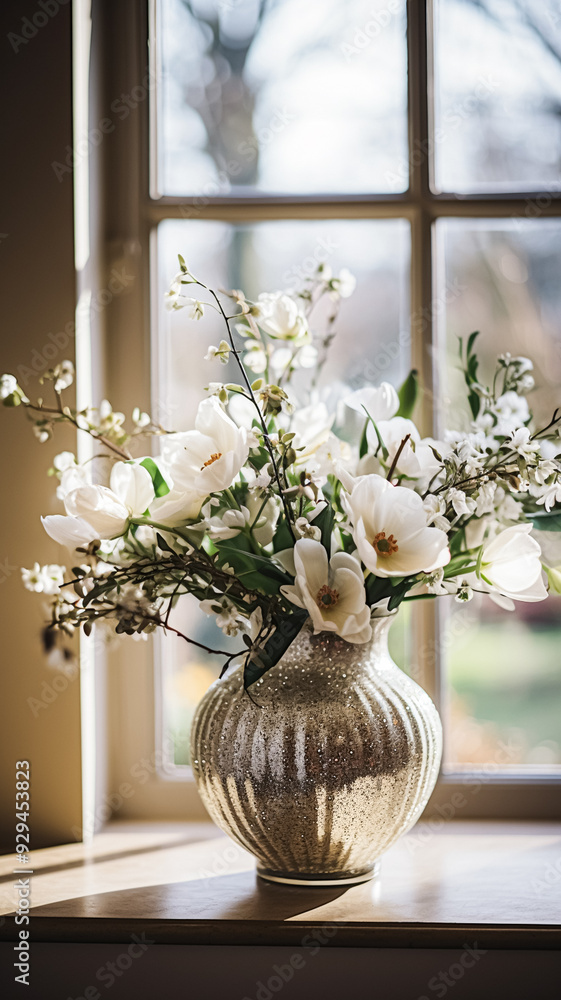 Beautiful floral arrangement with winter, autumn or early spring botanical plants and flowers Beautiful floral arrangement with winter, autumn or early spring botanical plants and flowers