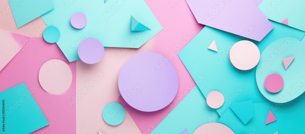 Colorful geometric background with pastel pink Colorful geometric background with pastel pink