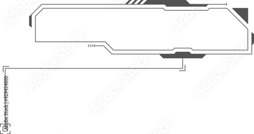 Digital hud callout template. Infographic futuristic frame