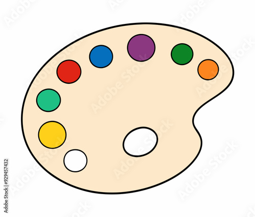 Painting art palette stock illustration