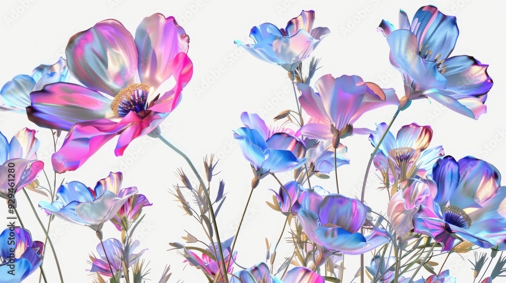 A close-up view of a bouquet of colorful flowers A close-up view of a bouquet of colorful flowers