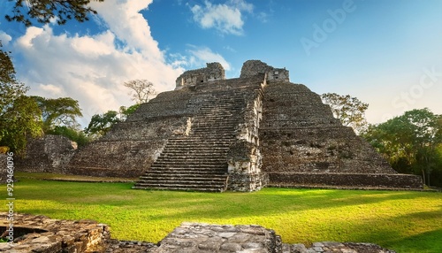 xunantunich maya site ruins in belize photo