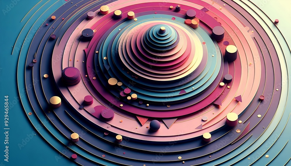 Obraz premium Geometric Symphony 8K Wallpaper