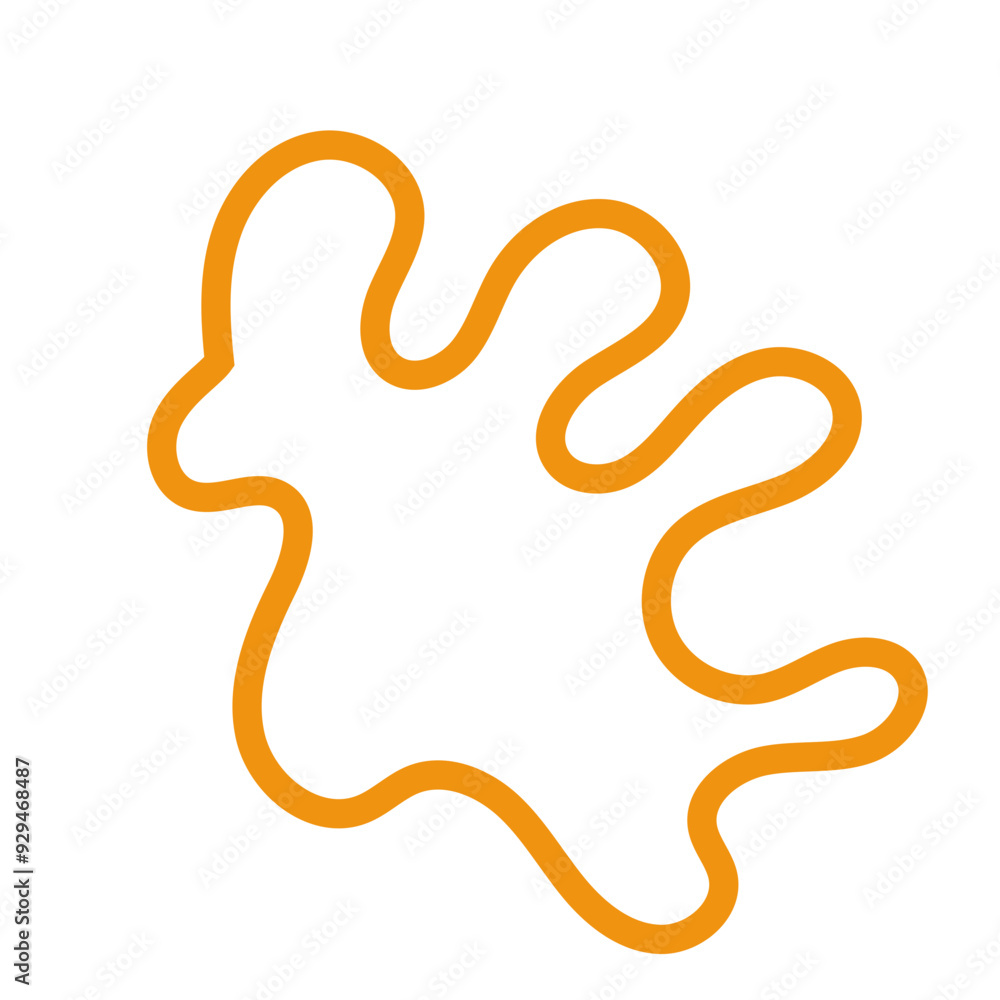Obraz premium Orange abstract shapes outline vector