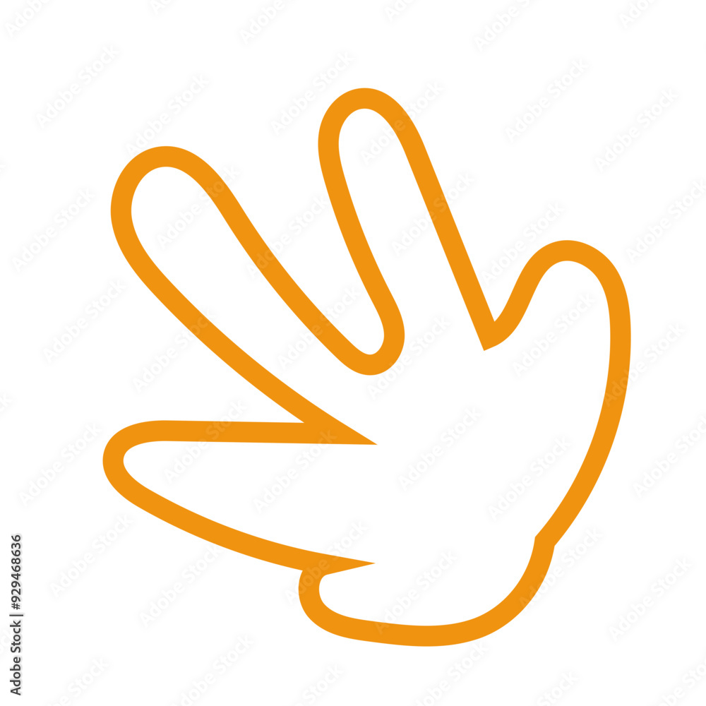 Orange abstract shapes outline vector Orange abstract shapes outline vector