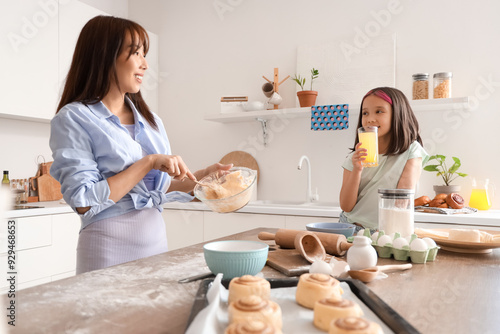 Happy asian mother and daug...