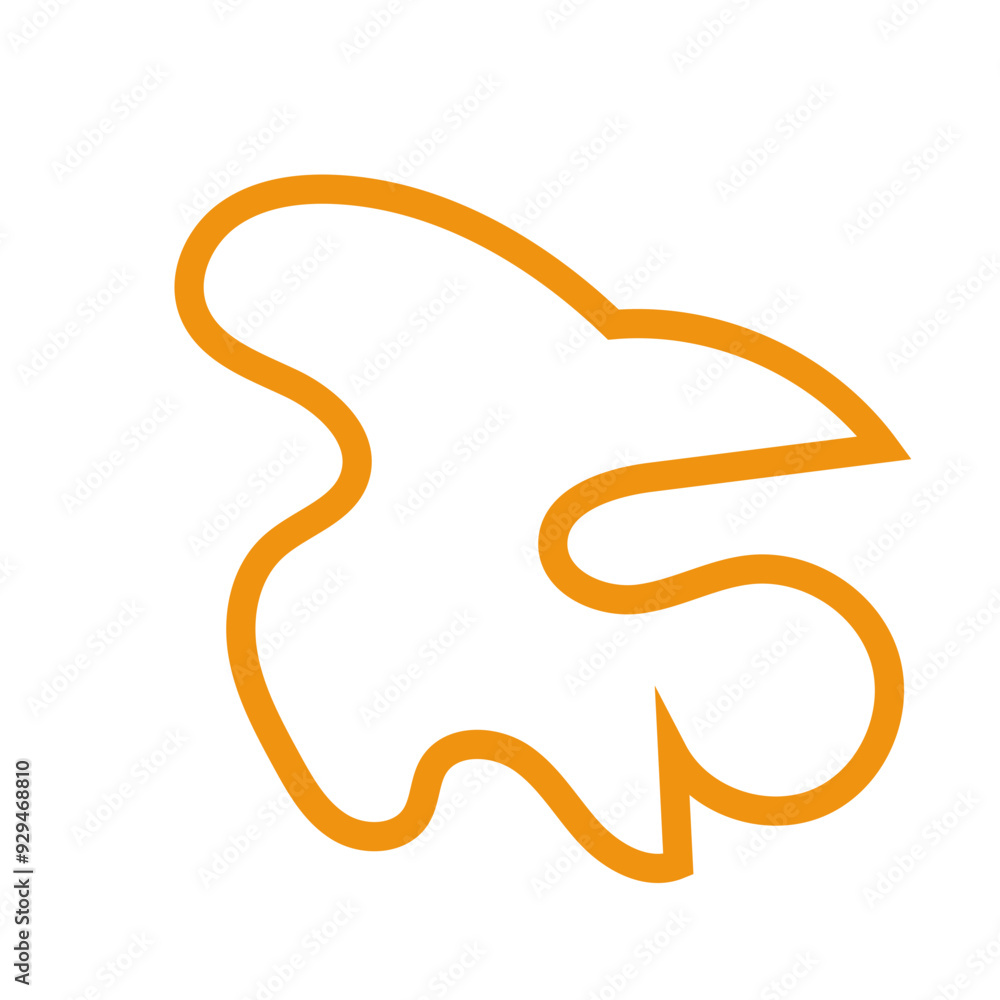 Orange abstract shapes outline vector Orange abstract shapes outline vector
