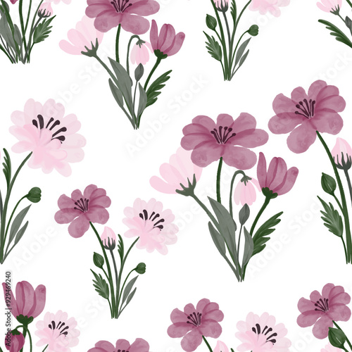 Wallpaper Mural pink floral pattern for wallpaper Torontodigital.ca