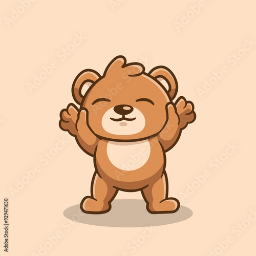 cute bear posing