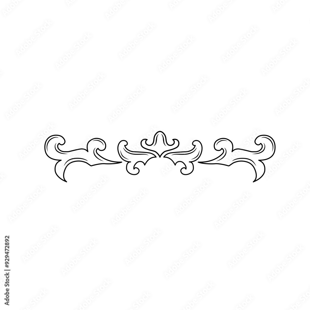 Javanese carved border ornament Javanese carved border ornament