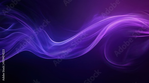 A vibrant abstract wave design in purple and blue hues, ideal for backgrounds or graphics.