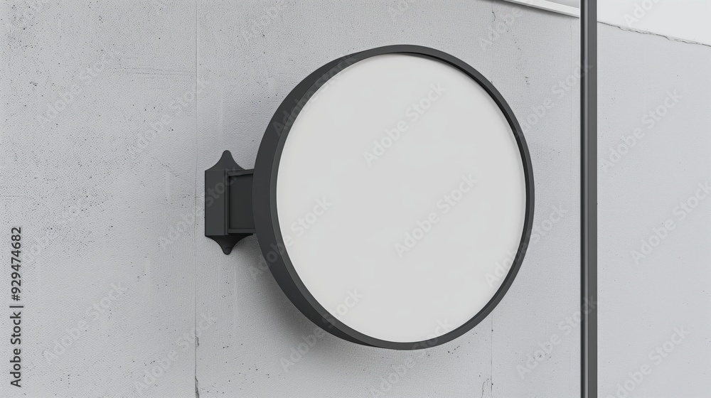 A round wall-mounted light fixture on a concrete wall, designed for illumination. A round wall-mounted light fixture on a concrete wall, designed for illumination.