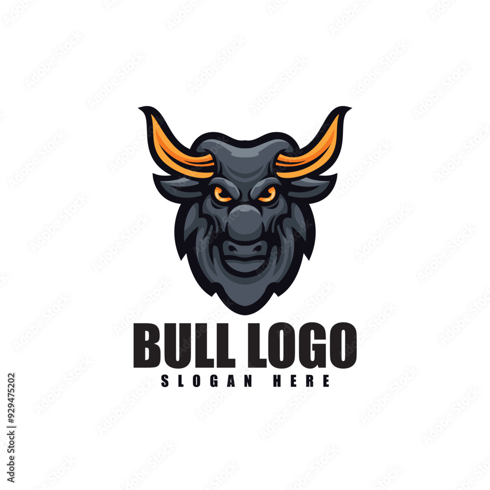 Bull illustration vector mascot logo Bull illustration vector mascot logo