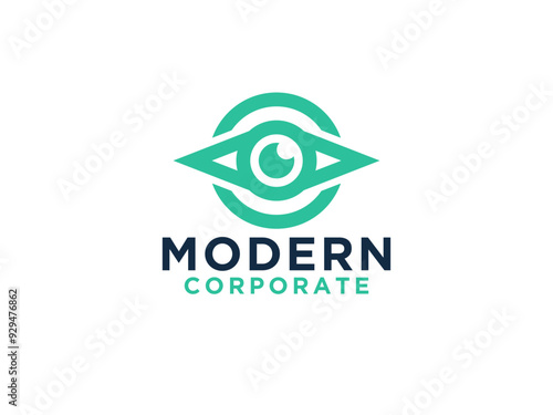 Wallpaper Mural Abstract Vision Eye Logo. Linear Geometric Infinity Camera Icon. Usable for Business and Technology Logos. Torontodigital.ca