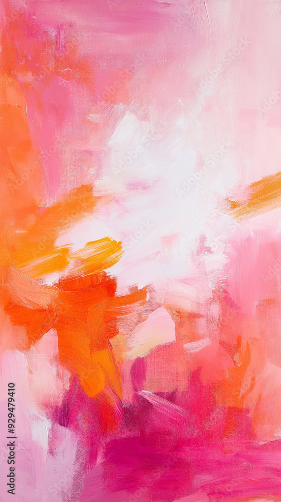 a close-up of an abstract painting with soft pink and orange tones, creating a warm and inviting atmosphere a close-up of an abstract painting with soft pink and orange tones, creating a warm and inviting atmosphere