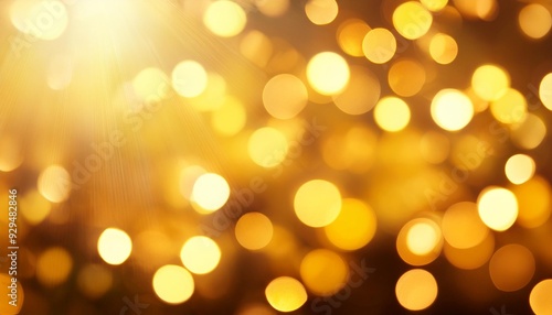 abstract yellow light bokeh for background