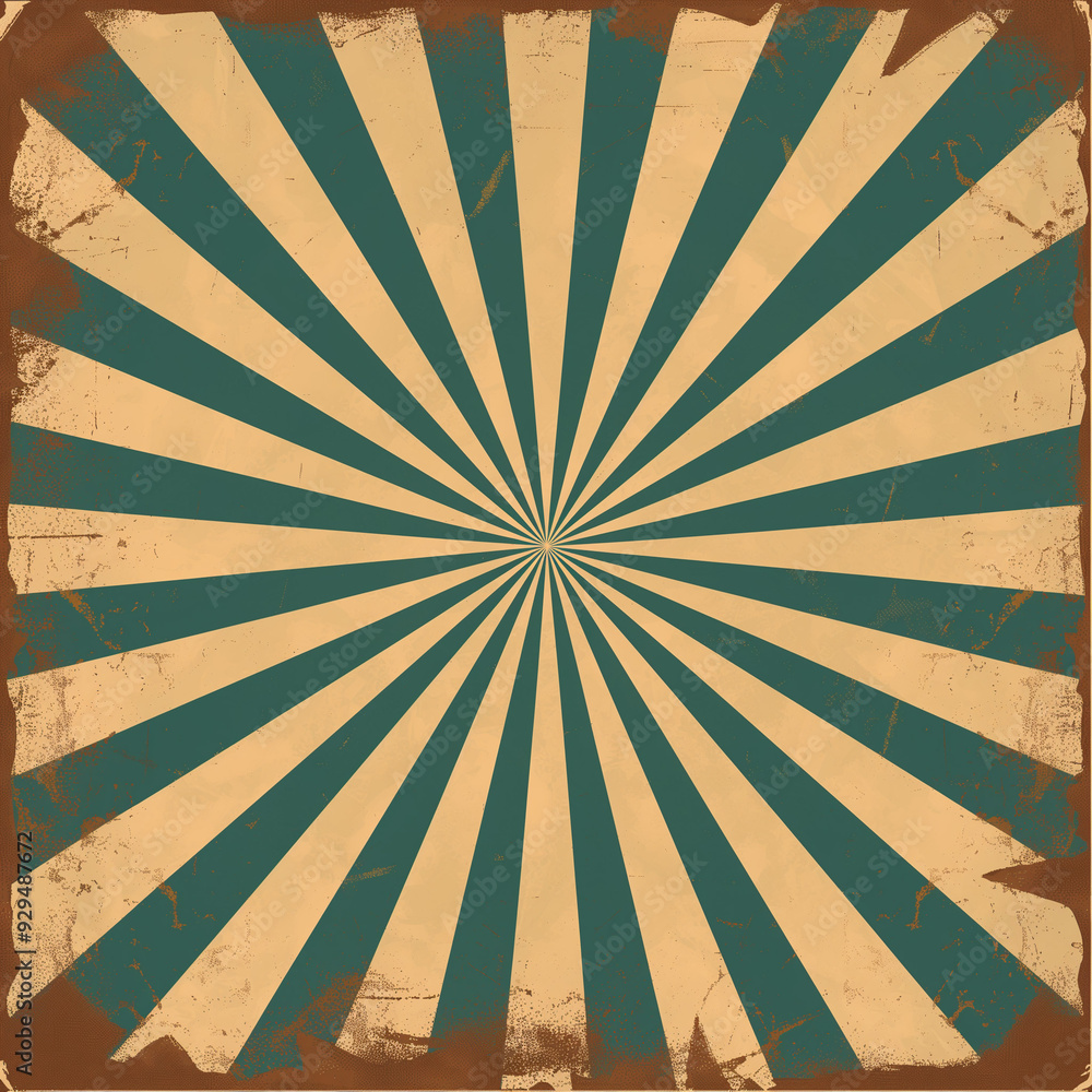 Obraz premium yellow brown and blue rays, explosion, bomb blast, gradient as background for comic book or vintage picture, generative AI