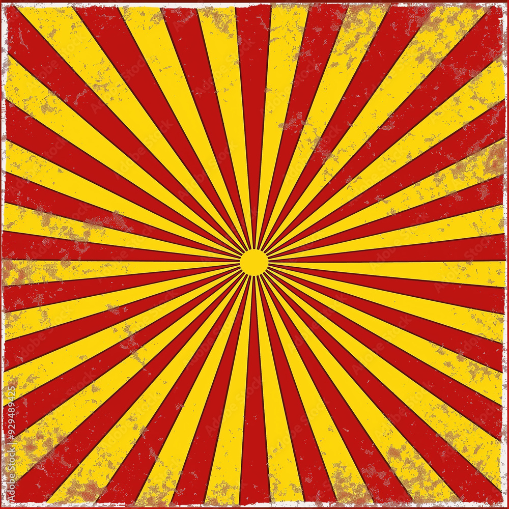 Obraz premium yellow and red rays, gradient as a background for a comic book or a vintage picture, generative AI