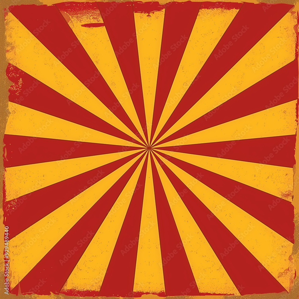 Obraz premium yellow and red rays, gradient as a background for a comic book or a vintage picture, generative AI