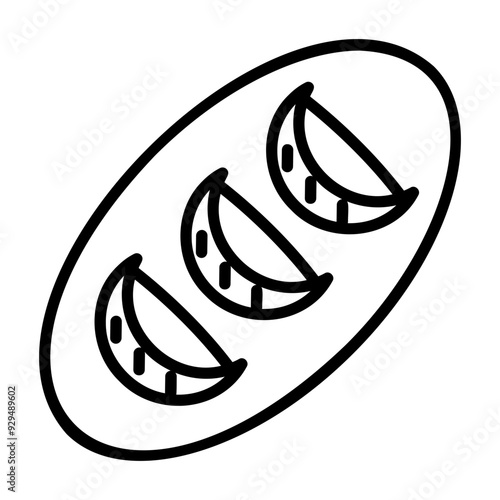 gyoza Line Icon