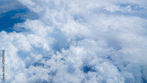 Canvastavla Vista sobre el cielo cubierto de nubes