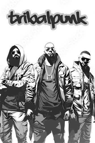 Tribal Trio Modern Line Art