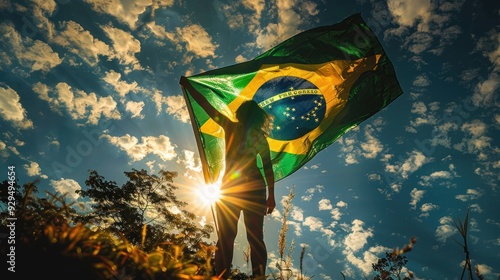 Patriotic celebration: Brazilian independence day, honoring nation's freedom with lively festivities, cultural displays, expressions of national pride, commemorating country's rich history, heritage.