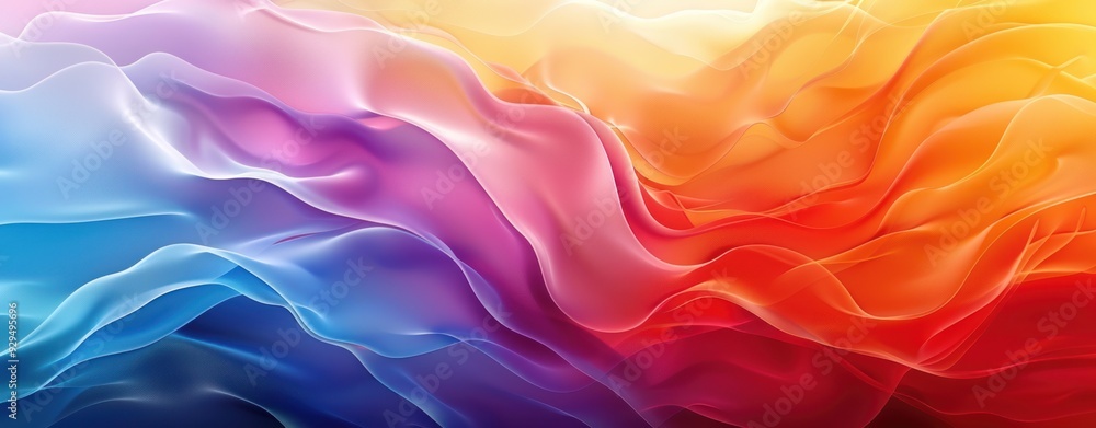 Obraz premium Abstract Wavy Colorful Design