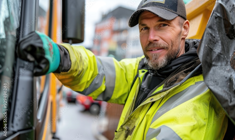 Dedicated Refuse Collector Operating a Refuse Collection Vehicle Dedicated Refuse Collector Operating a Refuse Collection Vehicle