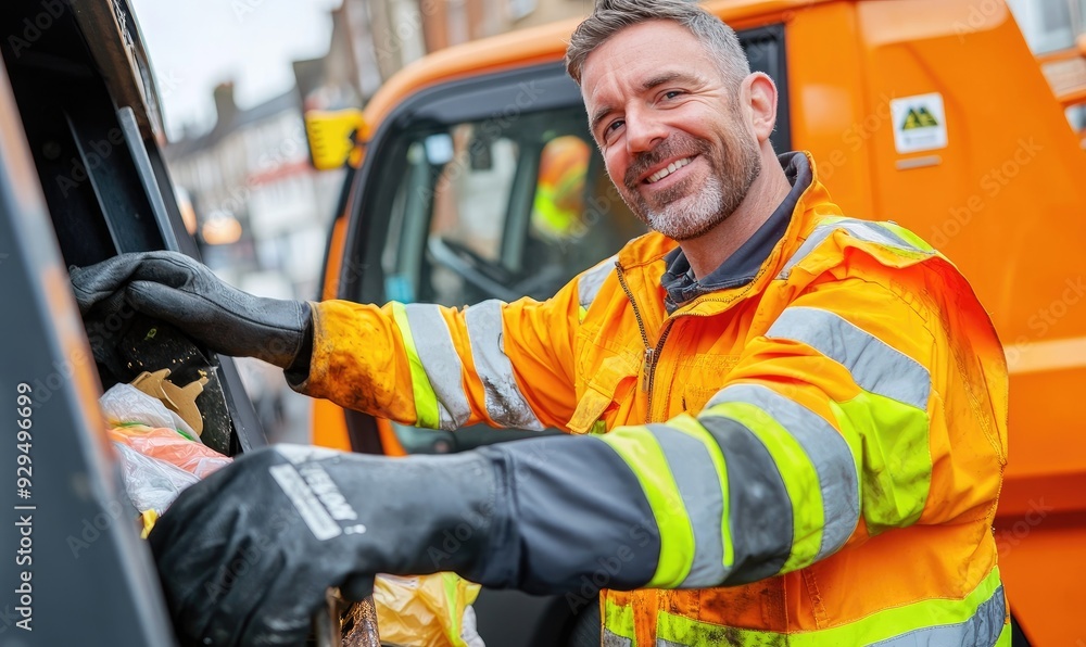 Dedicated Refuse Collector Operating a Refuse Collection Vehicle Dedicated Refuse Collector Operating a Refuse Collection Vehicle