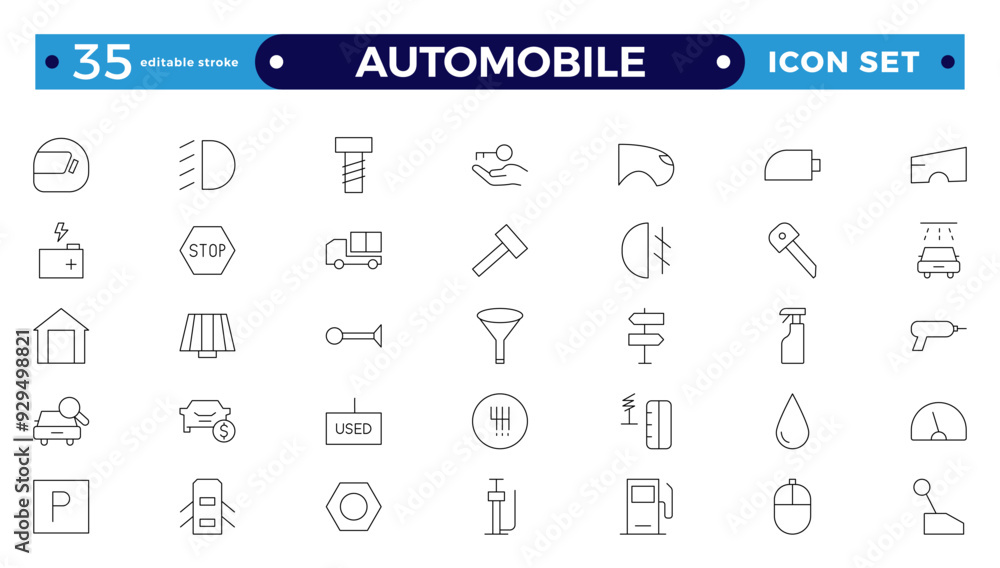 Automobile outline icon set. Shipping And Courier icon. Containing order tracking, delivery home, warehouse, truck, scooter, courier Sea Air, Date, Return Search Parcel.Editable stroke outline icon.
Automobile outline icon set. Shipping And Courier icon. Containing order tracking, delivery home, warehouse, truck, scooter, courier Sea Air, Date, Return Search Parcel.Editable stroke outline icon.
