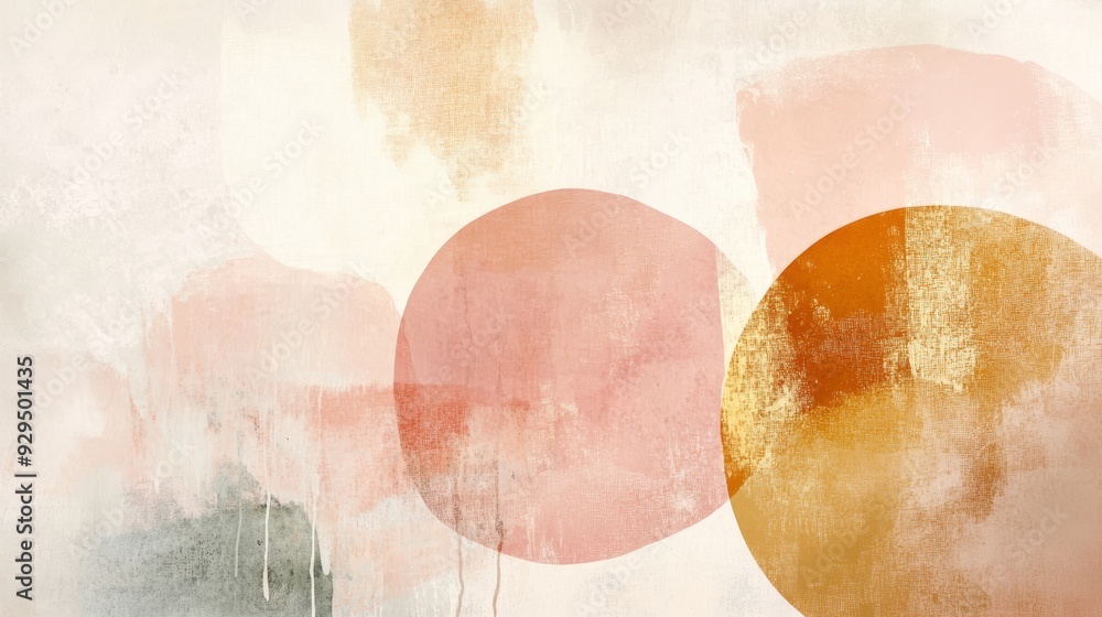 Fototapeta premium Abstract minimalistic boho background. Boho art concept