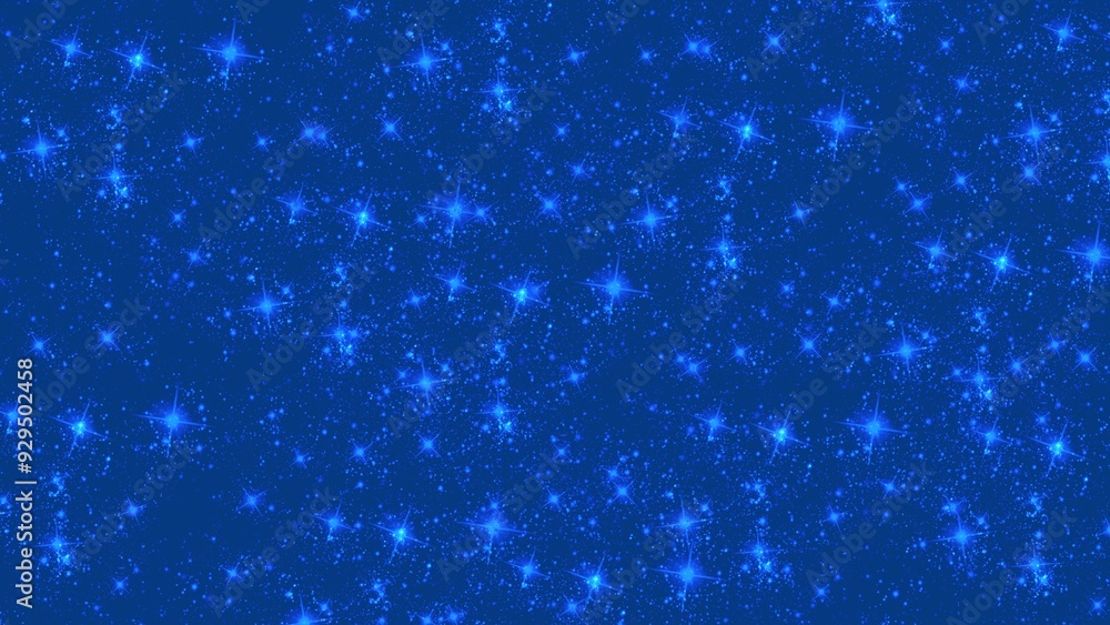 Fototapeta premium Blue Glitter Shining Stars background