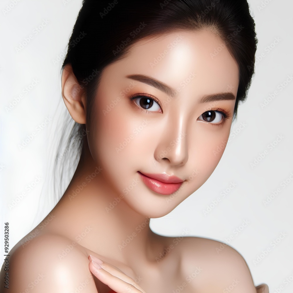 Beautiful young asian woman with clean fresh skin on white background, Face care, Facial treatment, Cosmetology, beauty and spa, Asian women portrait. Beautiful young asian woman with clean fresh skin on white background, Face care, Facial treatment, Cosmetology, beauty and spa, Asian women portrait.