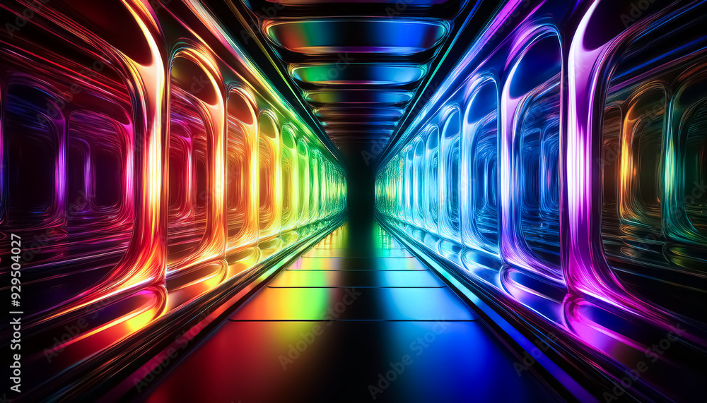 Light and glass passage, organic, neon, future, electric space, cyber, glossy, luminous, shining, glowing, fantastic, illustration, design Light and glass passage, organic, neon, future, electric space, cyber, glossy, luminous, shining, glowing, fantastic, illustration, design