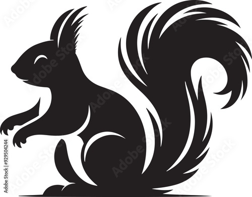 Wallpaper Mural Premium Squirrel Silhouette Vector for Educational Graphics Torontodigital.ca