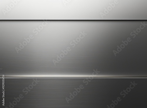 Obraz na płótnie Brushed Metal Surface with Horizontal Lines and Subtle Gradient