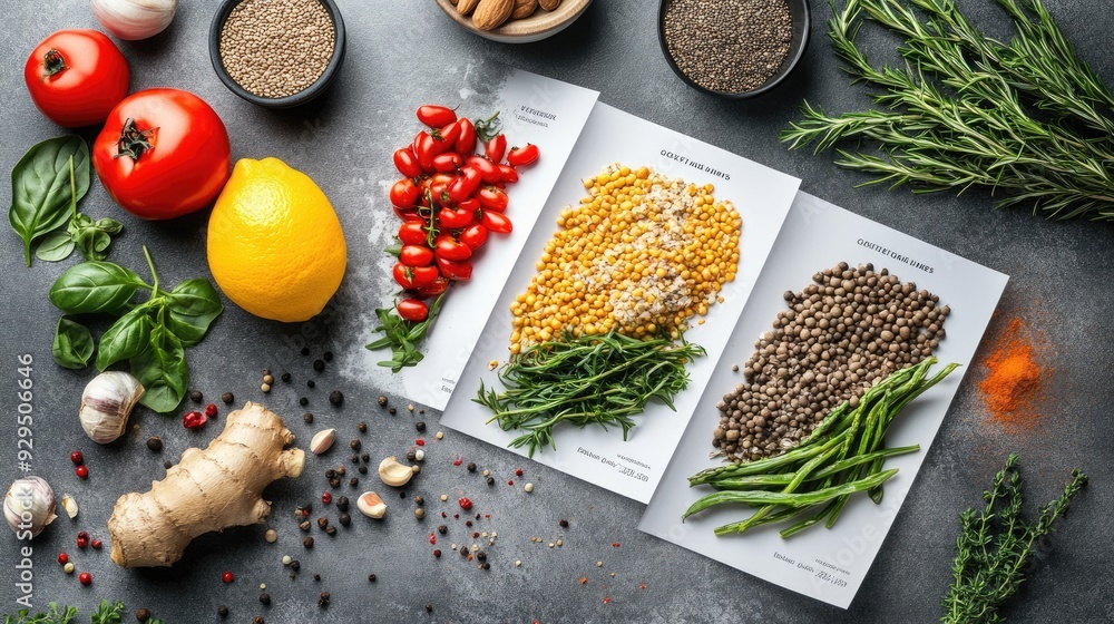 custom made wallpaper toronto digitalHealthy food flyer design with a focus on organic ingredients, offering a clean layout with ample copy space.