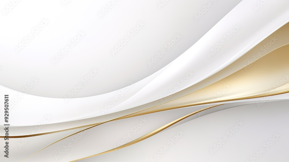 Abstract background with curved lines and gold accents. Abstract background with curved lines and gold accents.