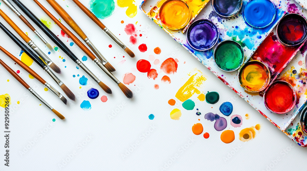 brush and paint brush and paint