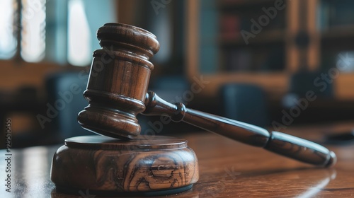 judge gavel on the table.