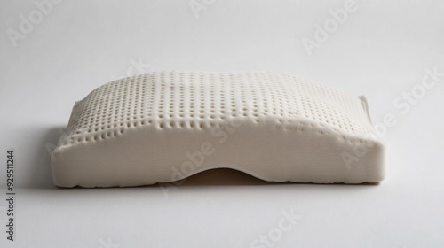 White Latex Pillow with a Hole in the Middle photo