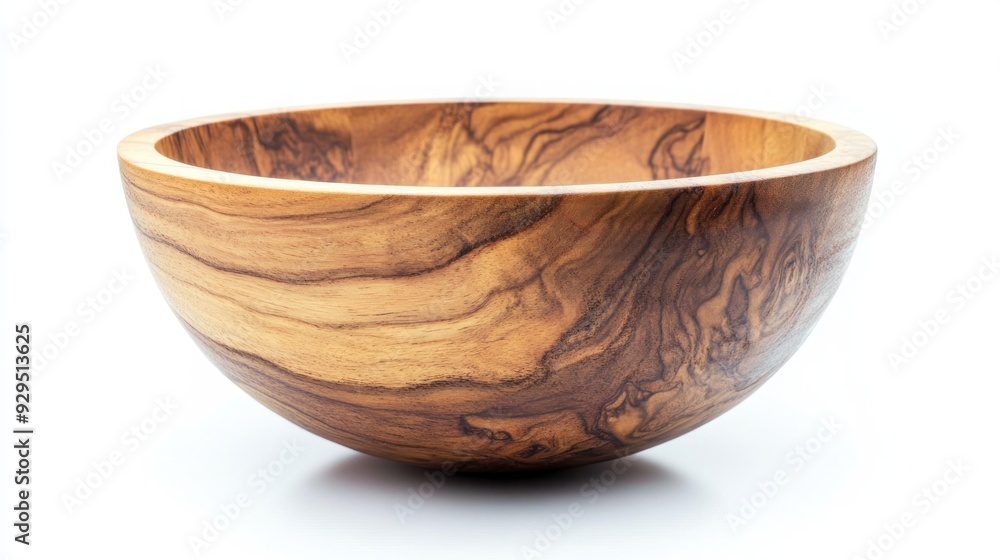 Wooden Bowl with Natural Grain Patterns Wooden Bowl with Natural Grain Patterns