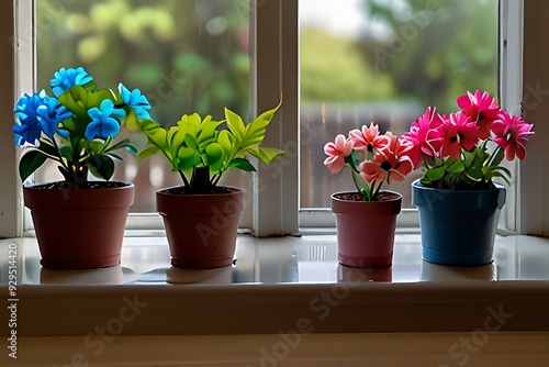 flowers in pots