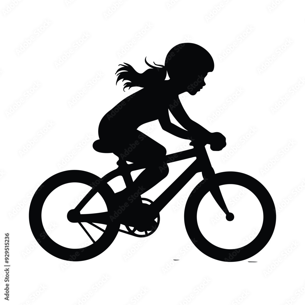 Obraz premium Baby kids bicycle silhouette